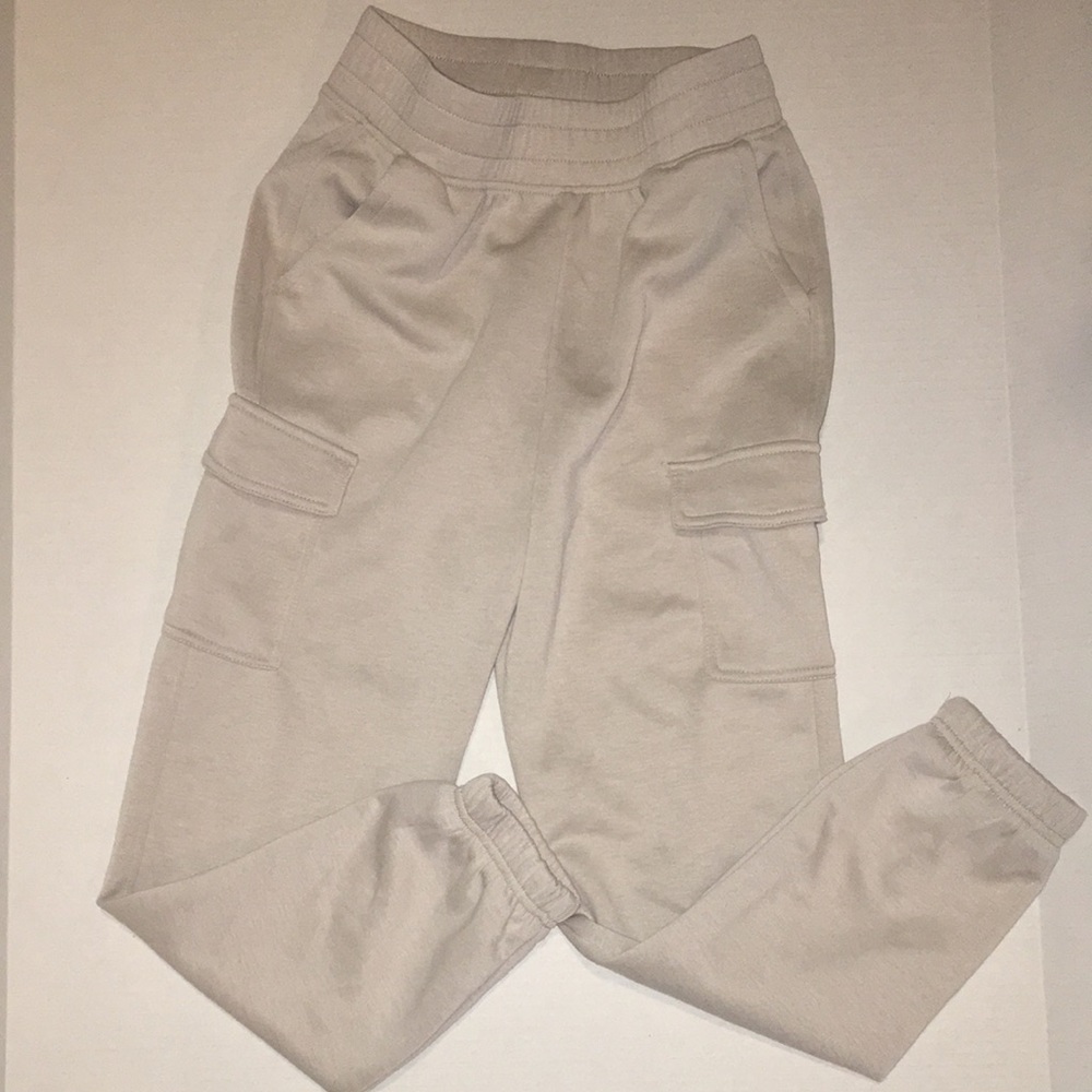 Neutral Cargo Jogger Pants - Cream | girls size 12